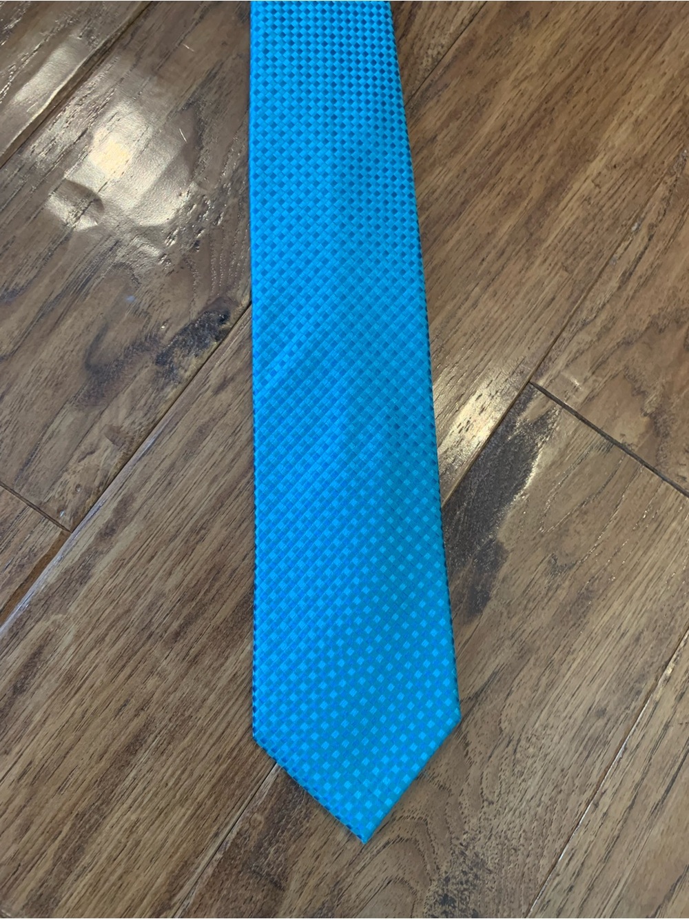 Men's Blue Micro-Pattern Silk Tie - Jones New York